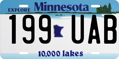 MN license plate 199UAB