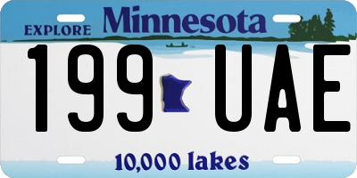 MN license plate 199UAE