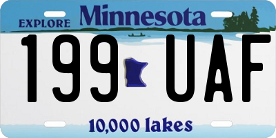 MN license plate 199UAF