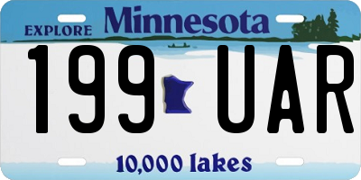 MN license plate 199UAR