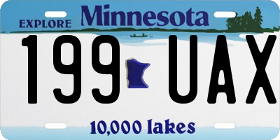 MN license plate 199UAX