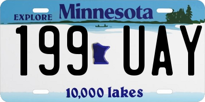 MN license plate 199UAY