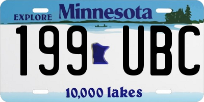 MN license plate 199UBC