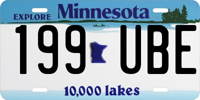 MN license plate 199UBE