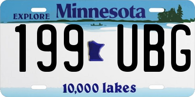 MN license plate 199UBG