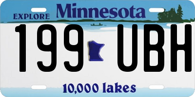 MN license plate 199UBH