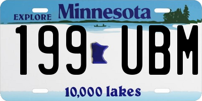 MN license plate 199UBM