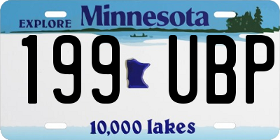 MN license plate 199UBP