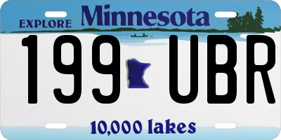 MN license plate 199UBR