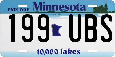 MN license plate 199UBS