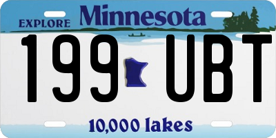 MN license plate 199UBT