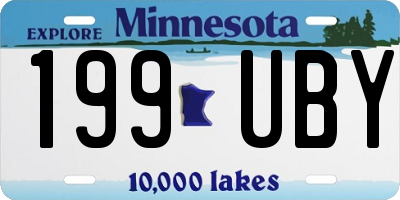 MN license plate 199UBY