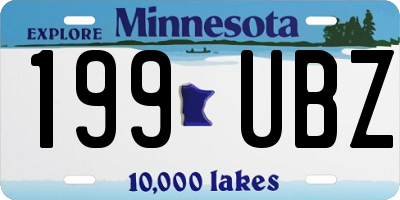 MN license plate 199UBZ
