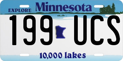 MN license plate 199UCS