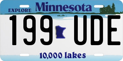 MN license plate 199UDE
