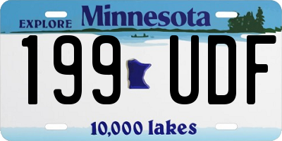 MN license plate 199UDF