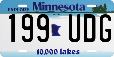 MN license plate 199UDG