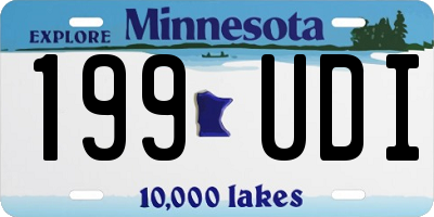 MN license plate 199UDI