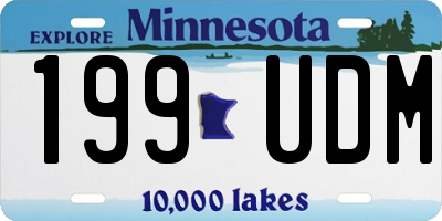 MN license plate 199UDM