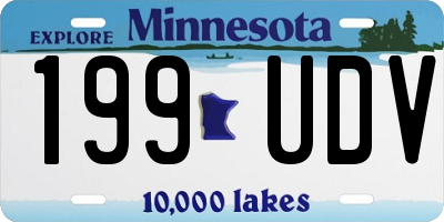 MN license plate 199UDV