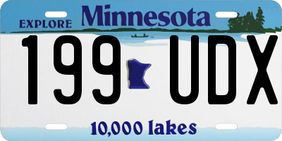 MN license plate 199UDX