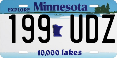 MN license plate 199UDZ