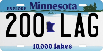 MN license plate 200LAG