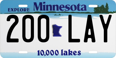 MN license plate 200LAY