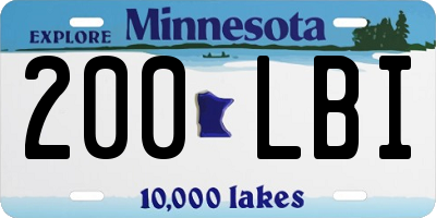 MN license plate 200LBI