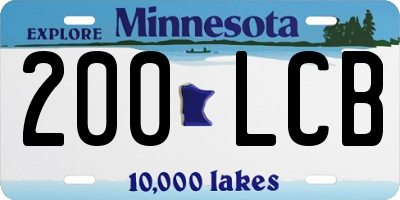 MN license plate 200LCB