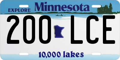 MN license plate 200LCE