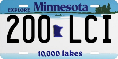 MN license plate 200LCI