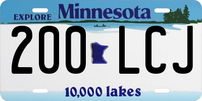 MN license plate 200LCJ