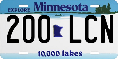 MN license plate 200LCN
