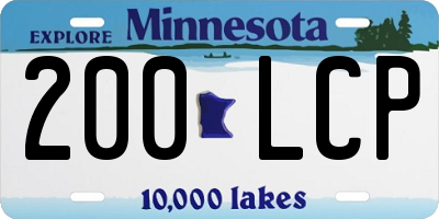 MN license plate 200LCP