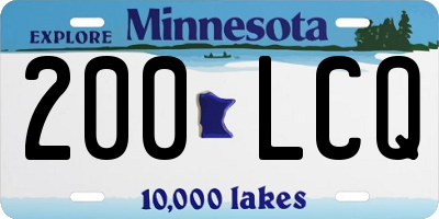 MN license plate 200LCQ