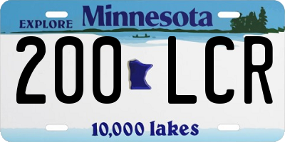 MN license plate 200LCR