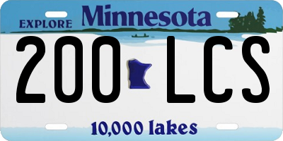 MN license plate 200LCS