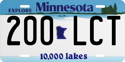 MN license plate 200LCT