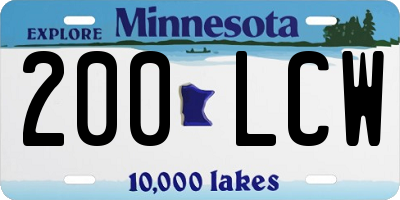 MN license plate 200LCW