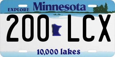 MN license plate 200LCX