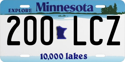 MN license plate 200LCZ