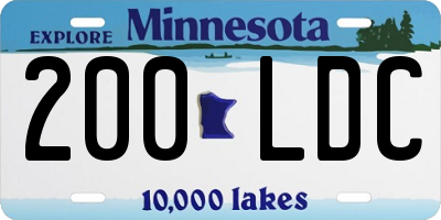 MN license plate 200LDC