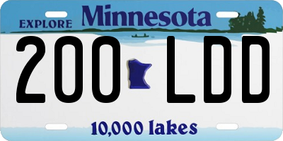 MN license plate 200LDD