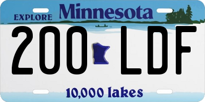 MN license plate 200LDF