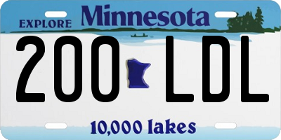 MN license plate 200LDL