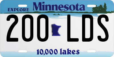 MN license plate 200LDS