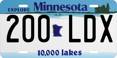 MN license plate 200LDX