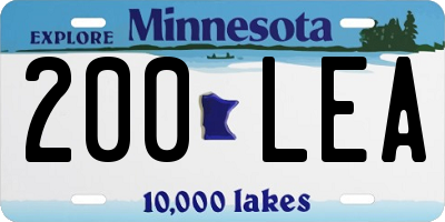 MN license plate 200LEA