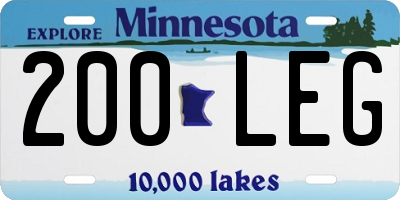 MN license plate 200LEG